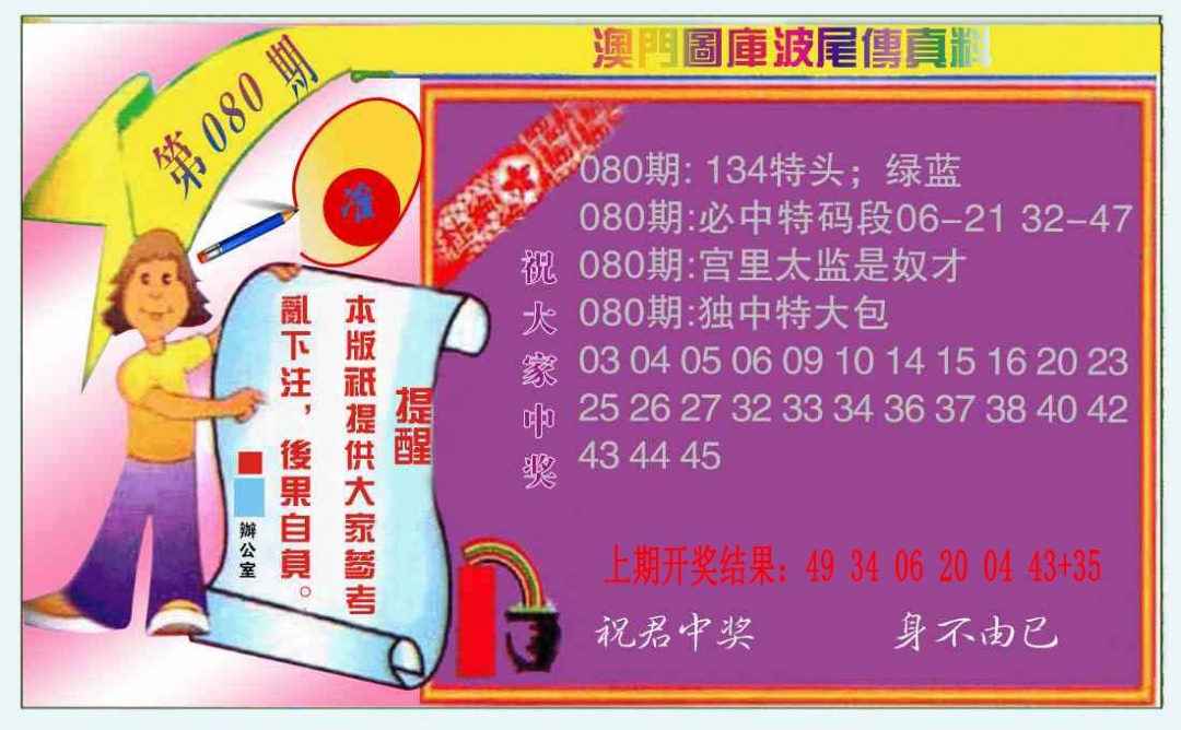 080期波尾传真料[图]